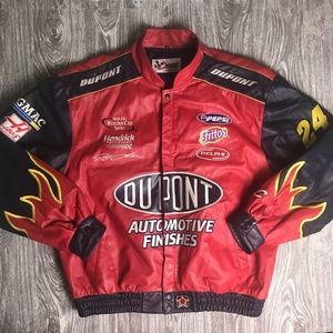 (VTG) Men's XXL NASCAR Jeff Gordon Leather Jacket